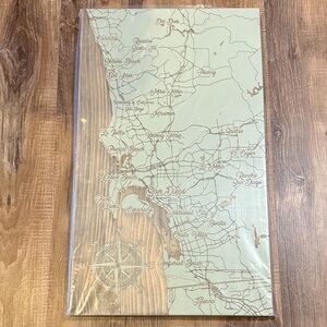 San Diego Map Wood Wall Art